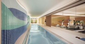 3d architectural rendering - Indoor Lap Pool