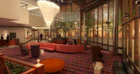 3d architectural rendering - Doubletree Hotel Lobby