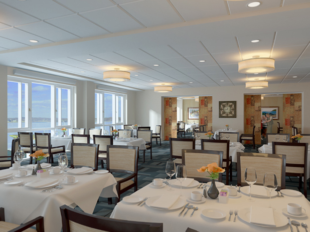 3d architectural rendering - Navesink Harbor Dining Room