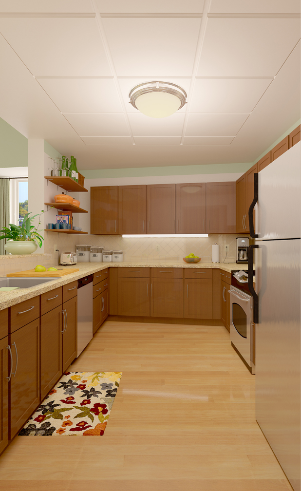 3d architectural rendering - Navesink Harbor Kitchen