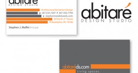 Abitare Design studio business card