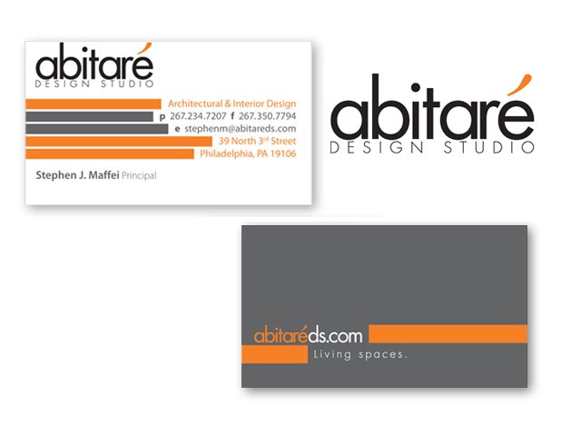 Abitare Design studio business card