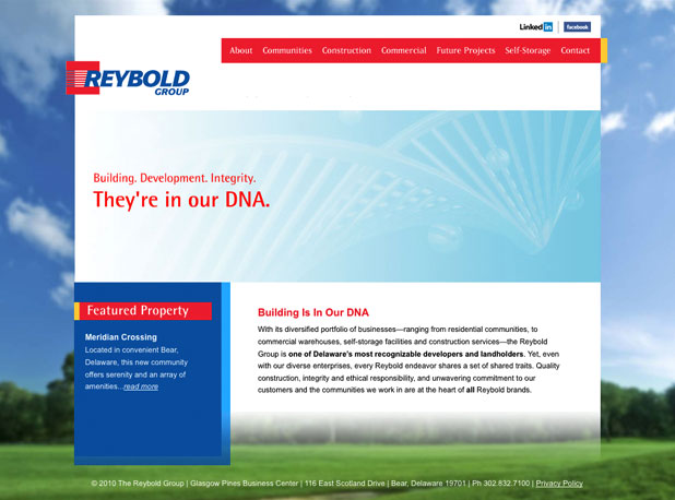 Reybold Corp - Website - Interior Page