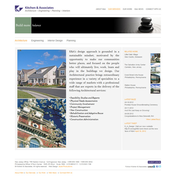 Kitchen & Associates Website Page
